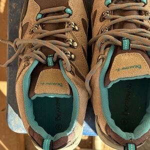 BearPaw Hiking Shoes with Teal and Brown Accents